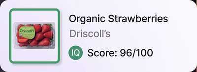 Product High Score Card